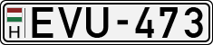 license plates of Hungary, Cars (1990)