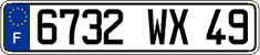 French license plate, FNI