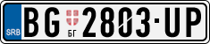 License plate of Serbia, Cars