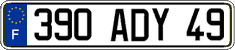 French license plate, FNI