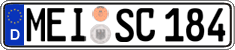 German license plate, Regular plates