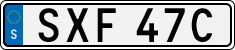License plate of Sweden, Regular plates