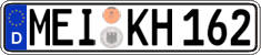 German license plate, Regular plates