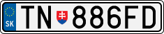 License plate of Slovakia, Cars