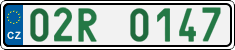 License plate of the Czech Republic, Sportcars (2001)