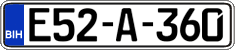 License plate of Bosnia and Herzegovina, Regular plates