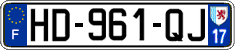 French license plate, SIV (ordinary)