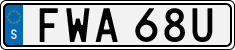 License plate of Sweden, Regular plates