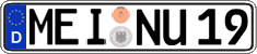 German license plate, Regular plates