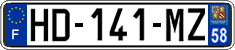 French license plate, SIV (ordinary)