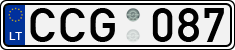 License plate of Lithuania, Cars
