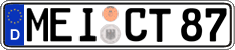 German license plate, Regular plates