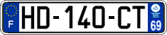 French license plate, SIV (ordinary)
