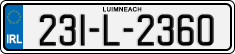 License plate of Ireland, Regular plates