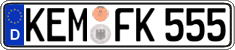 German license plate, Regular plates