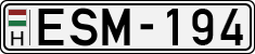 license plates of Hungary, Cars (1990)