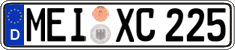 German license plate, Regular plates