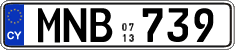 License plate of Cyprus, Regular plates