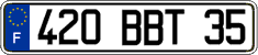 French license plate, FNI