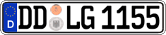 German license plate, Regular plates