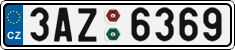 License plate of the Czech Republic, Cars (2001)