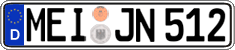German license plate, Regular plates