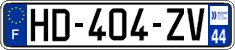 French license plate, SIV (ordinary)