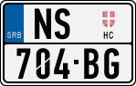 License plate of Serbia, Cars
