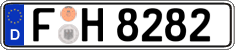 German license plate, Regular plates