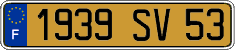 French license plate, FNI