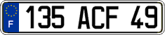 French license plate, FNI