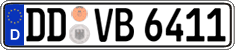German license plate, Regular plates
