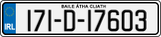 License plate of Ireland, Regular plates