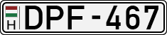 license plates of Hungary, Cars (1990)
