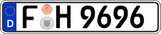 German license plate, Regular plates