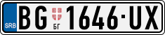 License plate of Serbia, Cars