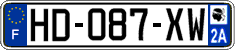 French license plate, SIV (ordinary)