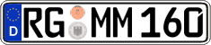German license plate, Regular plates