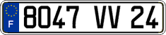 French license plate, FNI