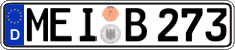 German license plate, Regular plates