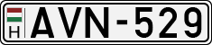 license plates of Hungary, Cars (1990)