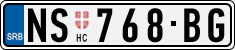 License plate of Serbia, Cars