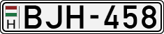 license plates of Hungary, Cars (1990)