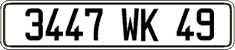 French license plate, FNI