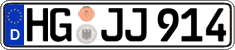German license plate, Regular plates