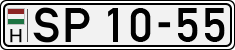 license plates of Hungary, Sportcars (1990)