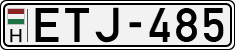 license plates of Hungary, Cars (1990)