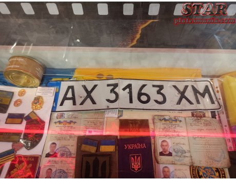 AX 3163 XM, License plate without vehicle