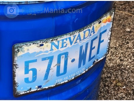 570-WEF, License plate without vehicle