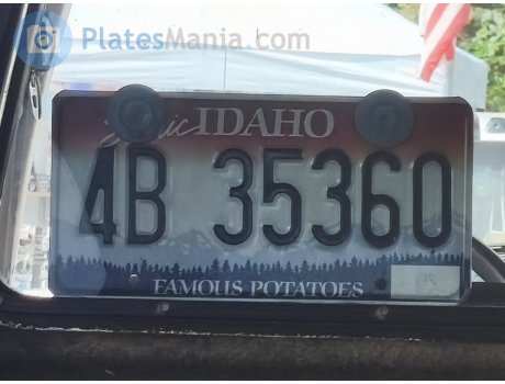 4B 35360, License plate without vehicle